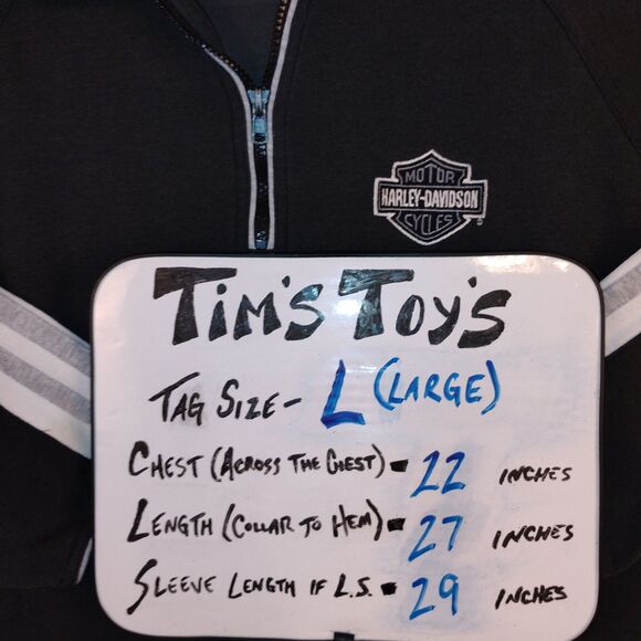 VTG HD Harley-Davidson KC, MO 1/4 Zip Dark Gray LS Sweatshirt Mens Size Large - Picture 7 of 7